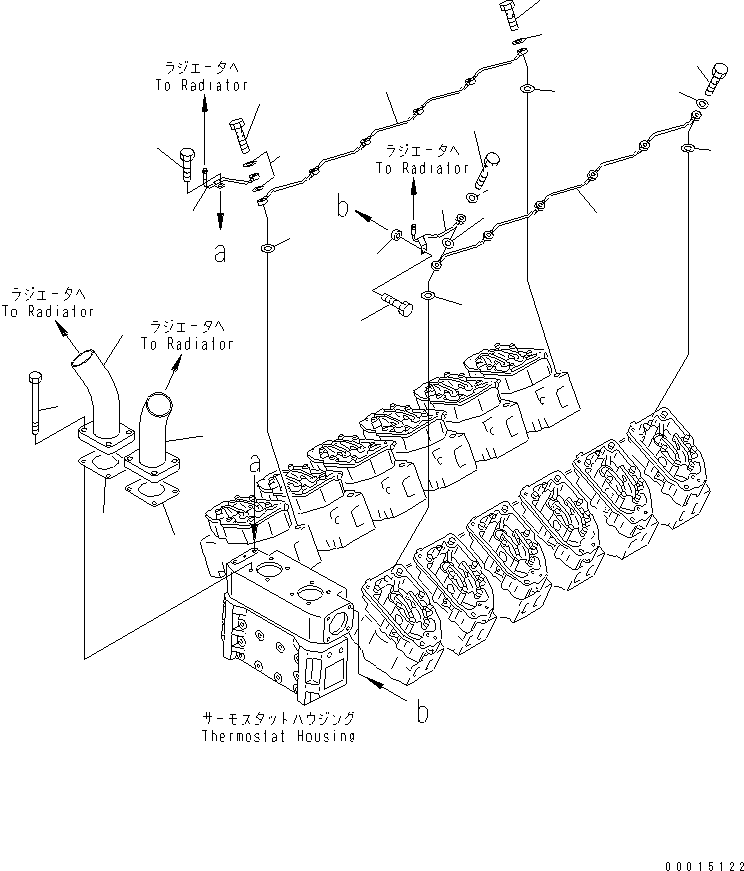 Трубка левая 6215-11-6180 KOMATSU
