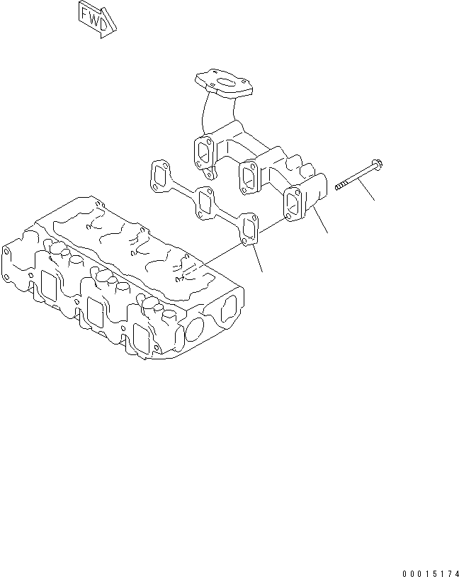 MANIFOLD,EXHAUST YM129139-13100 KOMATSU