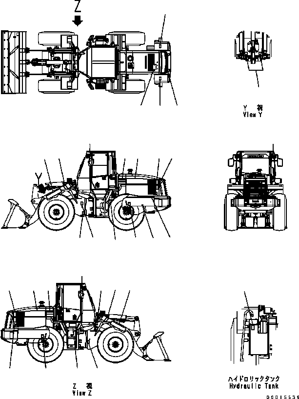 Табличка предупреждающая «Кабели аккумулятора» 09808-07100 KOMATSU
