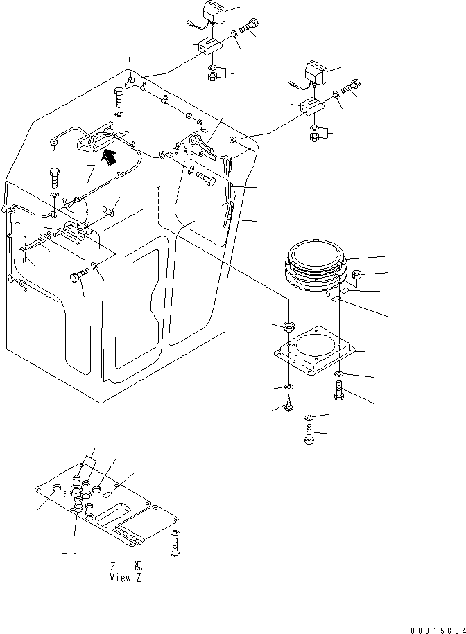 VENTILATOR ASS'Y 196-911-3830 KOMATSU