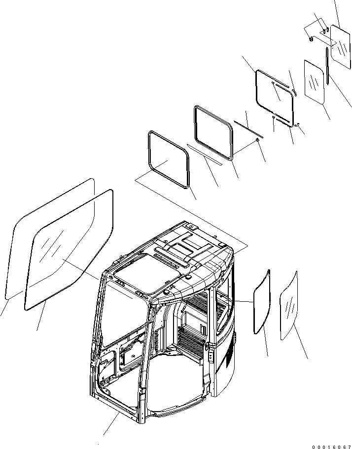 CAB ASS'Y,(FOR VANDALISM PROTECTION) 22B-54-00580 KOMATSU