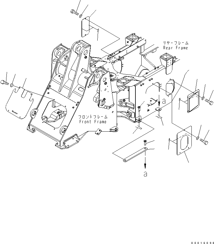 Крышка левая 417-46-34410 KOMATSU