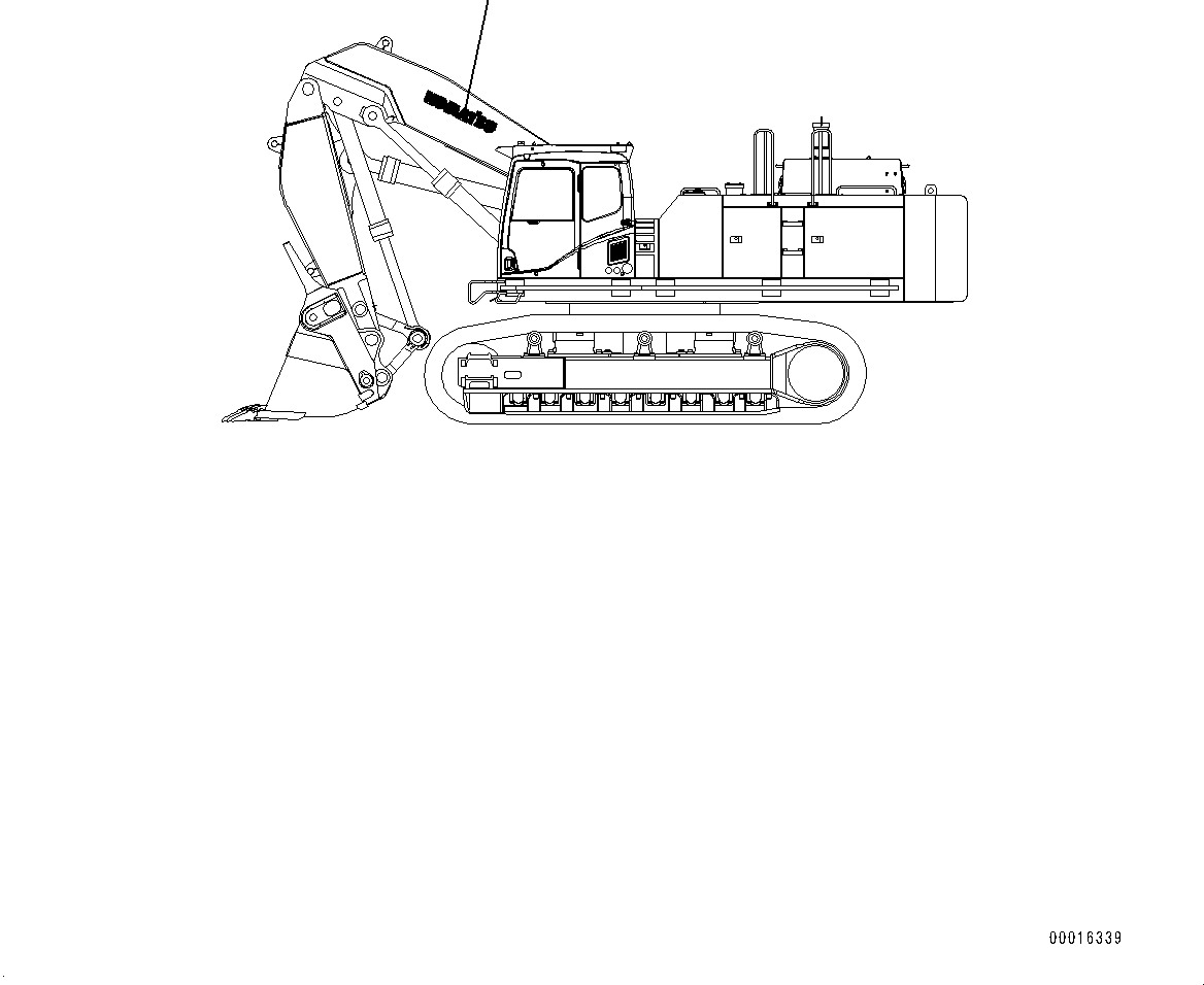 Табличка с логотипом Komatsu 09690-A1400 KOMATSU