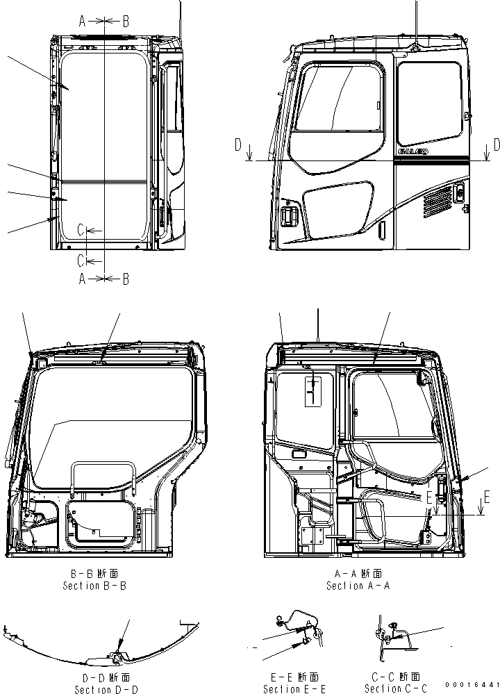 Уплотнитель проёма 14S-54-26540 KOMATSU