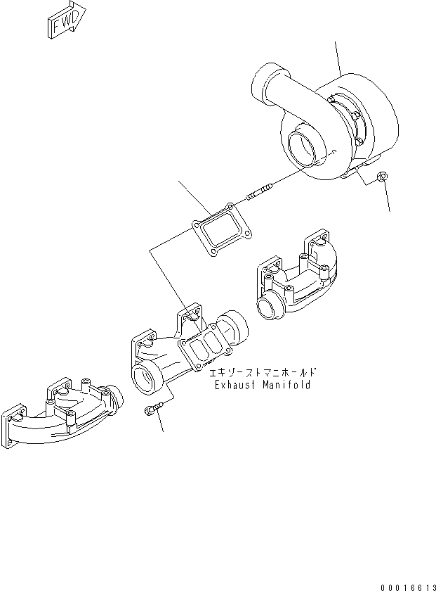 TURBOCHARGER ASS'Y,(SEE FIG.0155) (6505-11-8150) KOMATSU