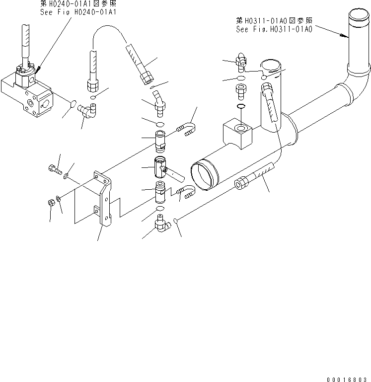 Шланг с торцевым уплотнением 02762-00603 KOMATSU