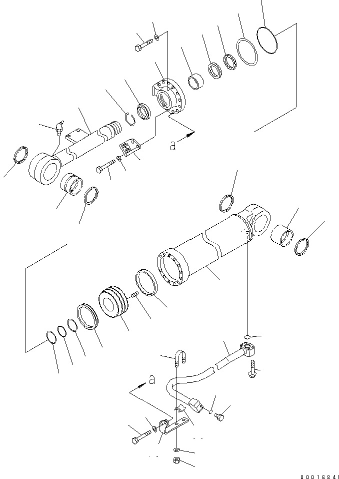 Цилиндр в сборе 707-01-XT060 KOMATSU