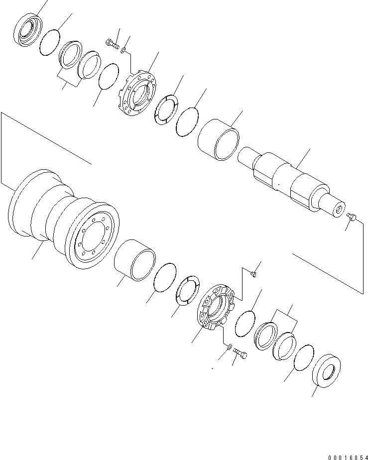 TRACK ROLLER ASS'Y,SINGLE (FOR FRONT AND REAR) 198-30-00580 KOMATSU