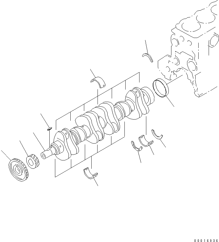 Коренной вкладыш в сборе 6221-29-8010 KOMATSU