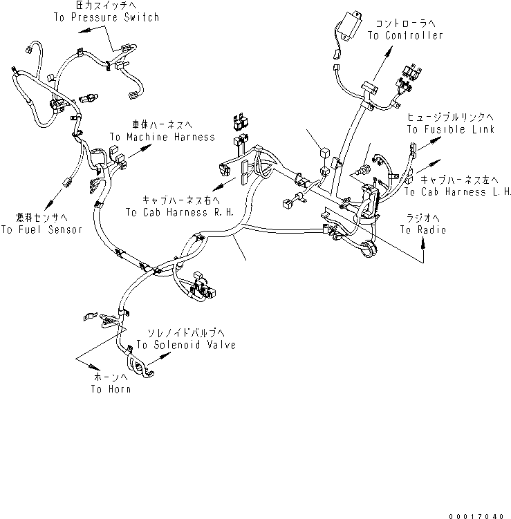 Корпус разъёма в сборе, штыревой 08055-11481 KOMATSU