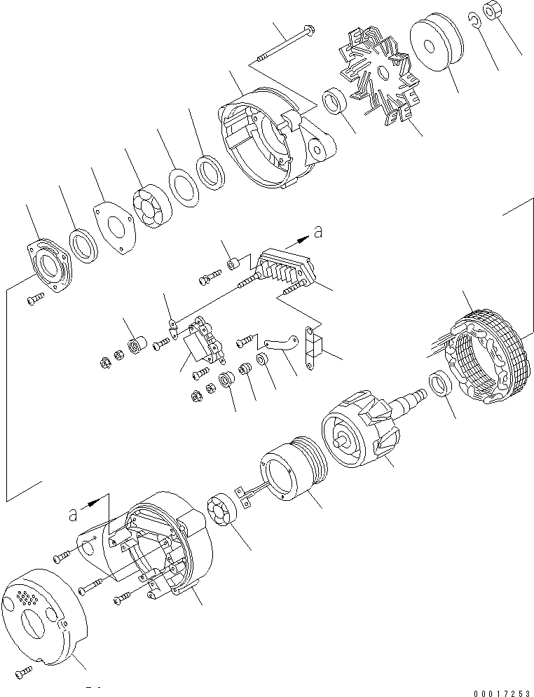 ALTERNATOR A. (35A) 600-825-3810 KOMATSU