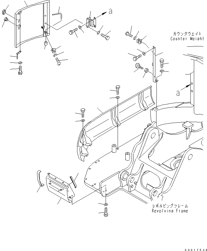 Крышка правая 22B-54-12253 KOMATSU