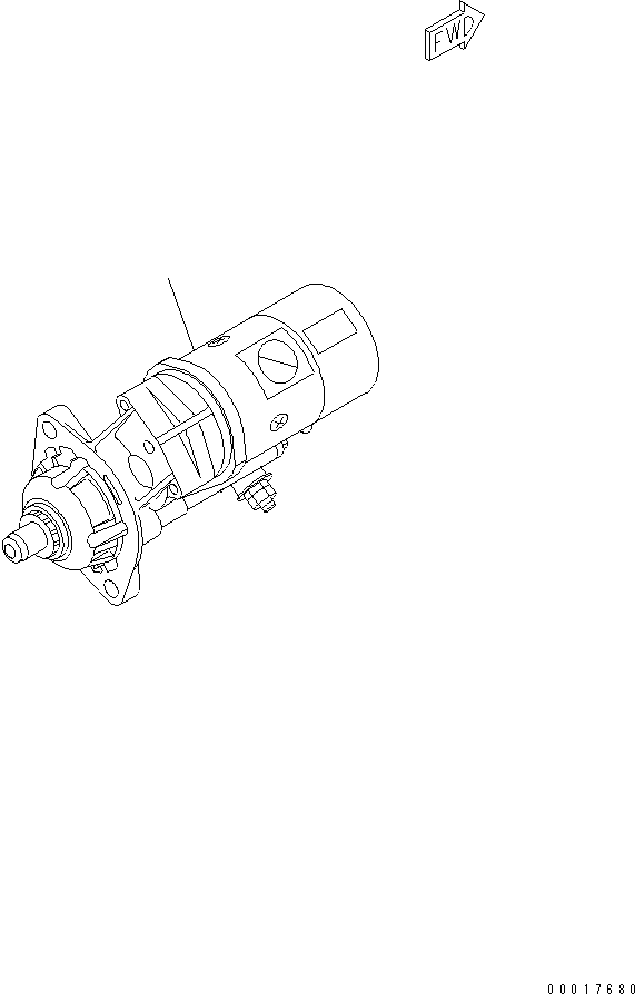 STARTING MOTOR ASS'Y,(4.5KW) (SEE FIG.A621P-02A2) (600-863-4110) KOMATSU
