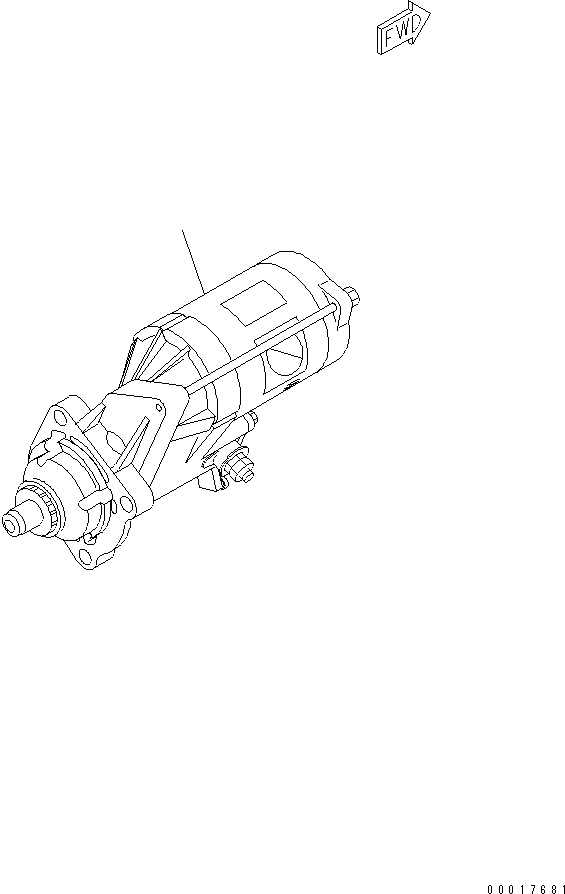 STARTING MOTOR ASS'Y,(5.5KW) (SEE FIG.A621P-02A1) (600-863-5112) KOMATSU