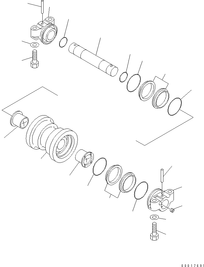 Опорный каток в сборе 22B-30-00310 KOMATSU