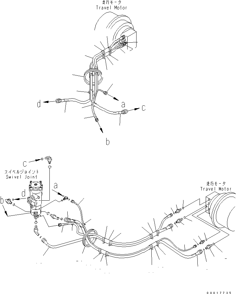 HOSE, 1990MM 22B-62-19280 KOMATSU