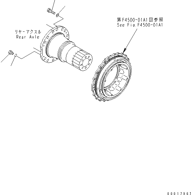 REAR AXLE ASS'Y (41E-23-20301) KOMATSU