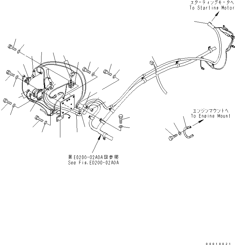 Провод массы 08028-53030 KOMATSU