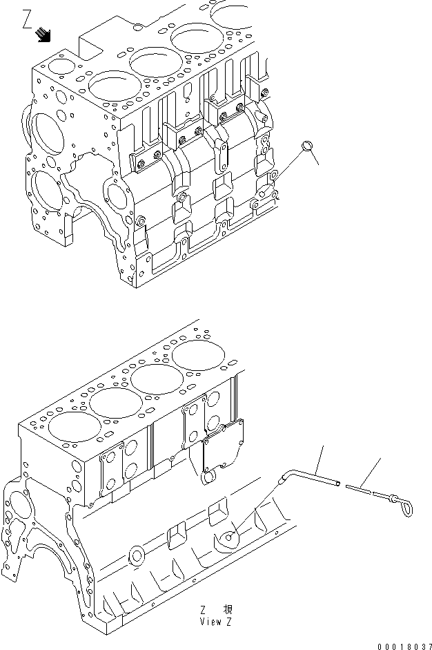 TUBE,OIL GAUGE 6743-21-5570 KOMATSU