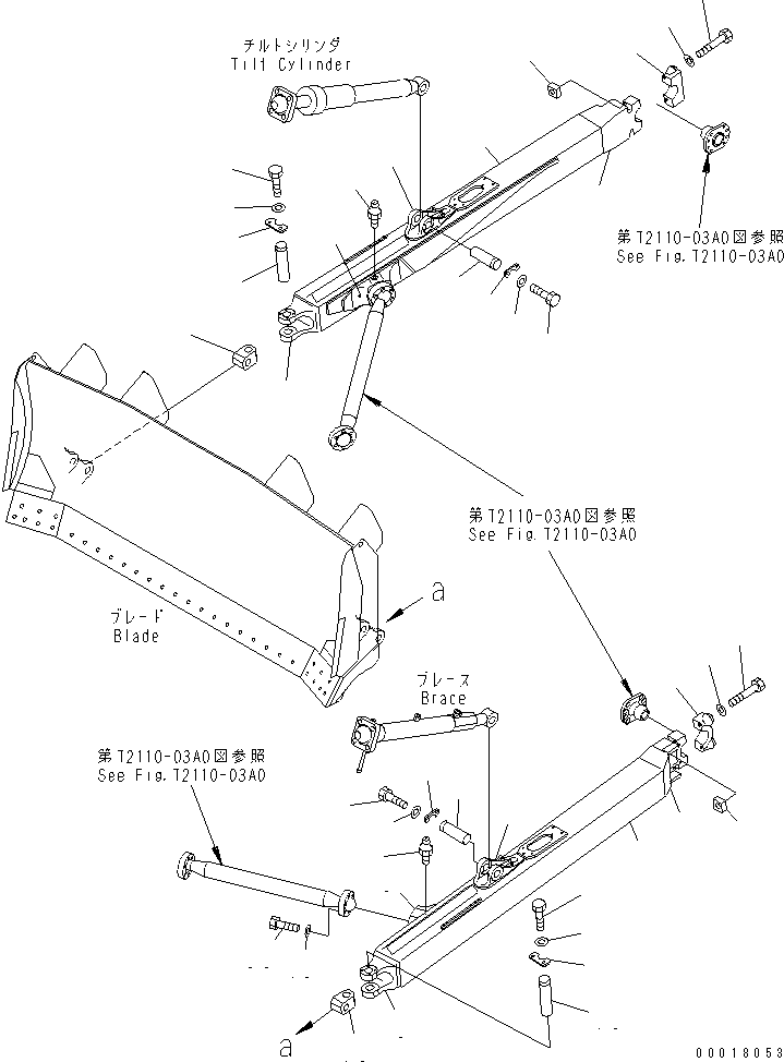 STRAIGHT FRAME ASS'Y,L.H. 17A-71-00010 KOMATSU