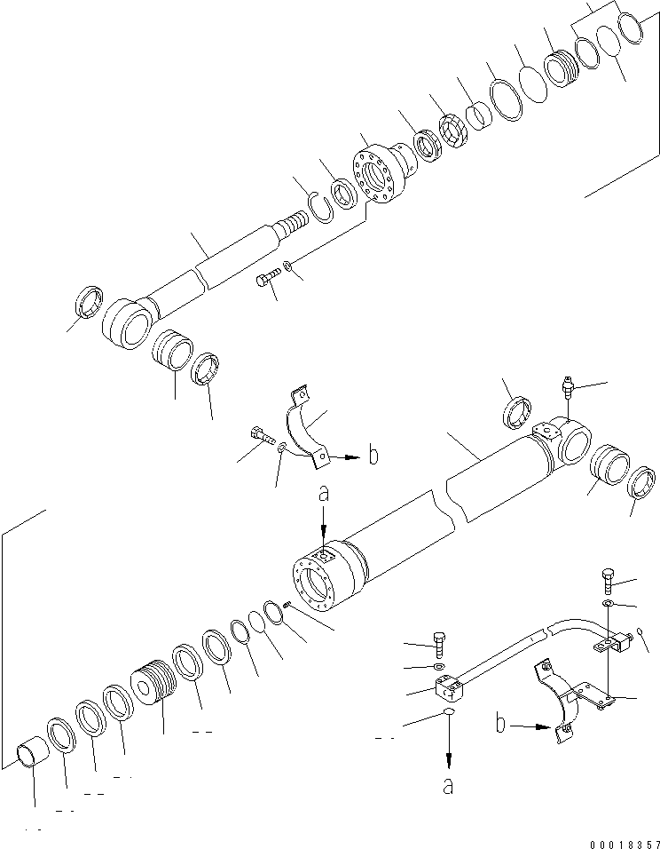 CYLINDER GROUP,L.H. (FINAL COATING) (\8\707-01-XZC00) KOMATSU