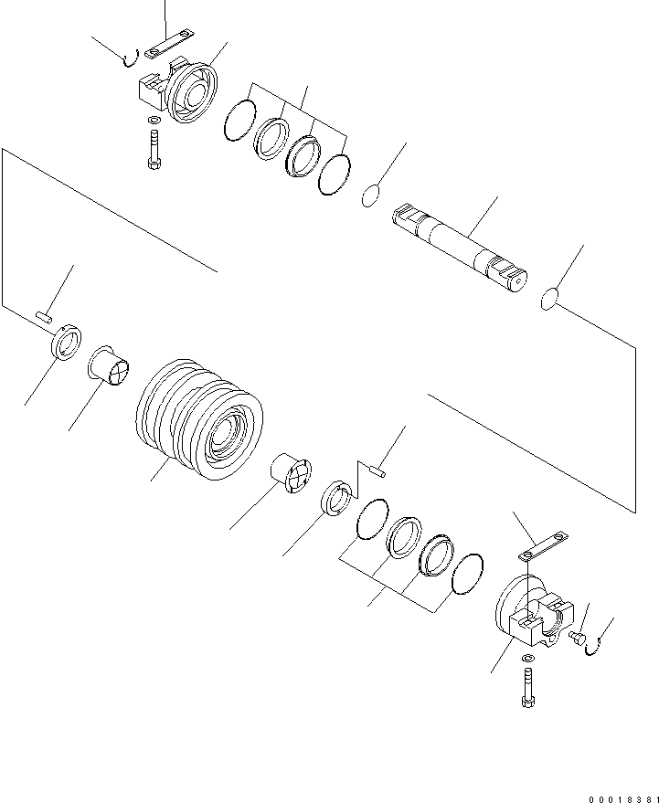 TRACK ROLLER ASS'Y,D 11Y-30-00210 KOMATSU