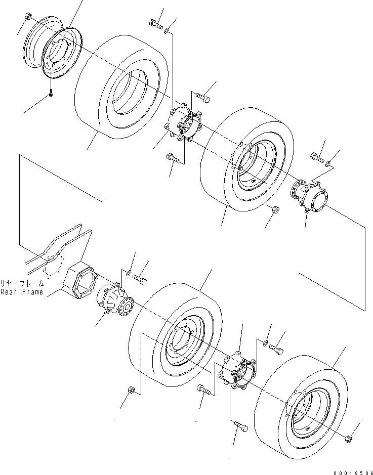 NUT,HUB 258-70-11320 KOMATSU