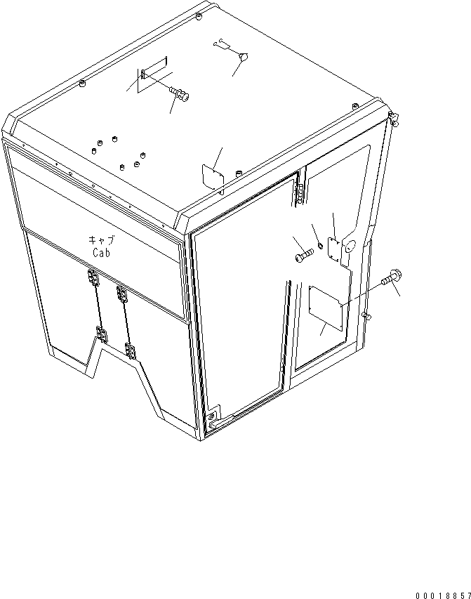 COVER,AIR CONDITIONER 23B-952-1580 KOMATSU