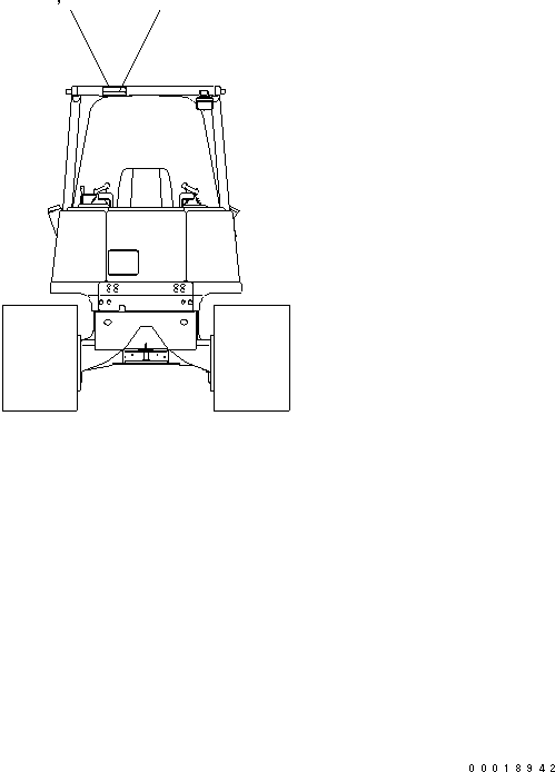 табличка предупреждающая ROPS/FOPS 09620-A2080 KOMATSU