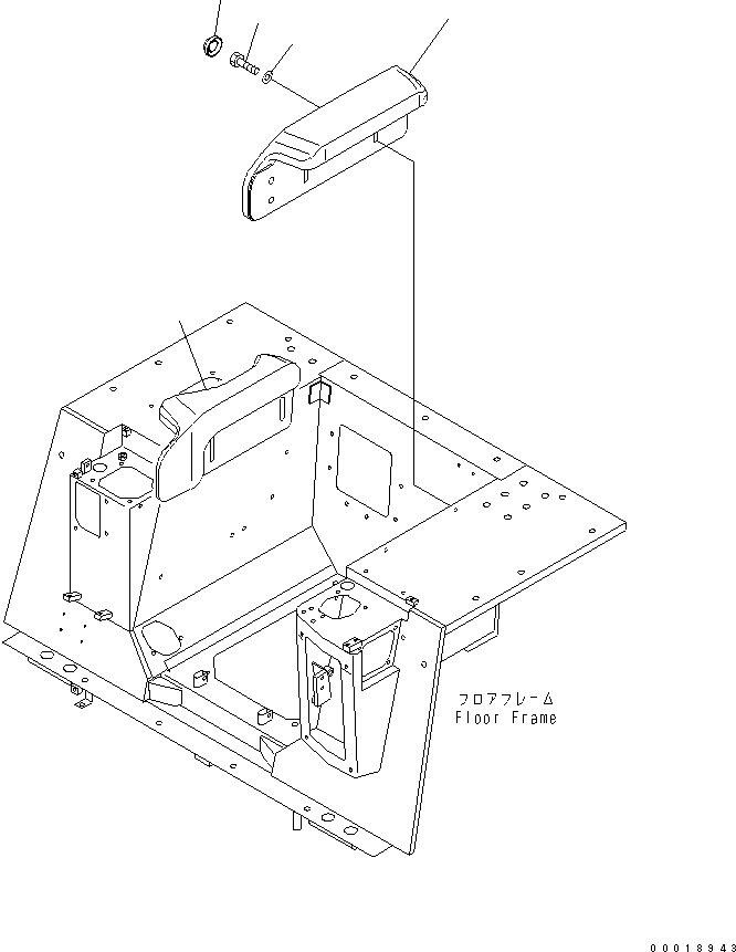 Подлокотник 11Y-57-11112 KOMATSU