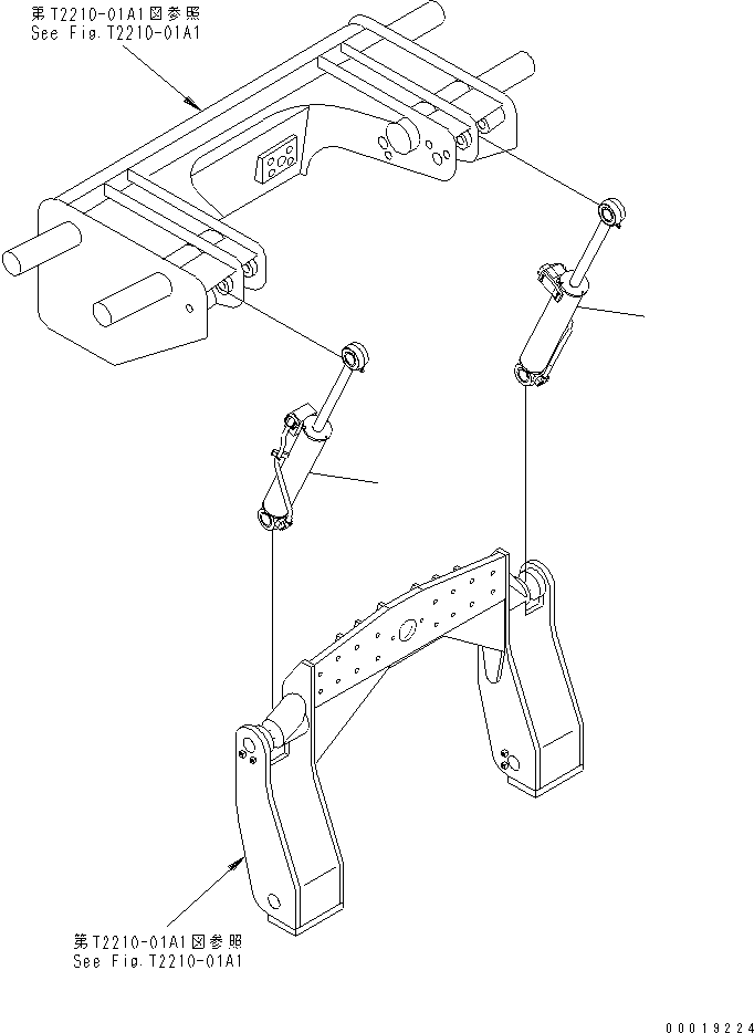 CYLINDER GROUP,FRONT (\8\707-00-XA360) KOMATSU