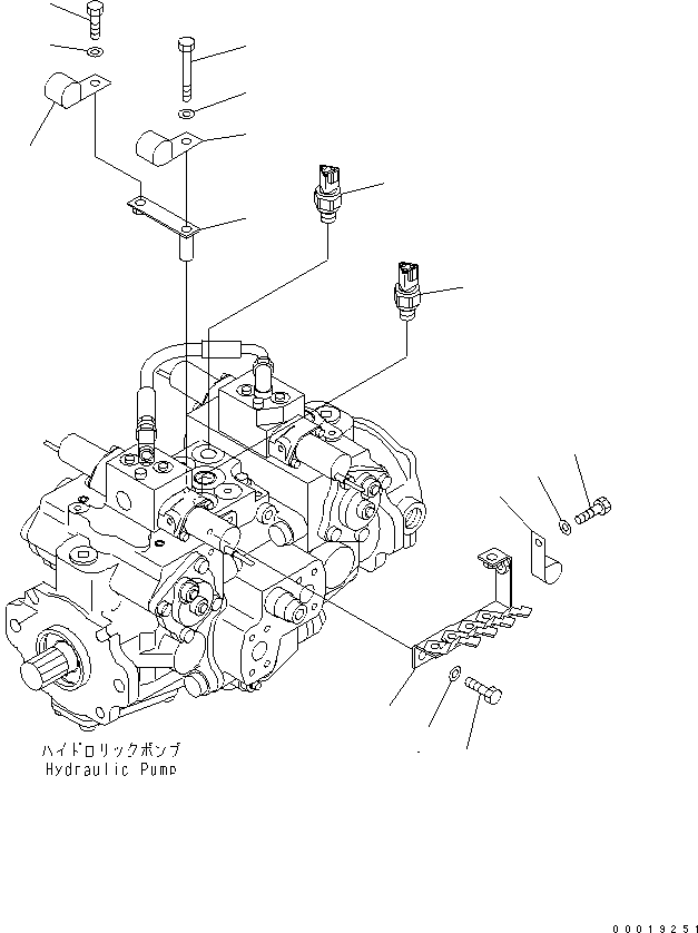 Датчик давления 7861-93-1651 KOMATSU