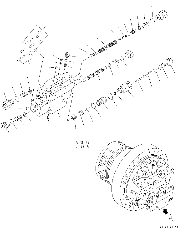 MOTOR ASS'Y,L.H. (706-8F-01340) KOMATSU