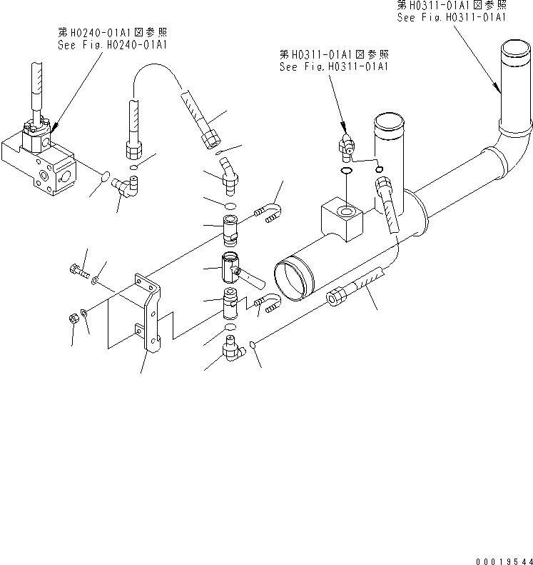 Шланг с торцевым уплотнением 02762-006A3 KOMATSU