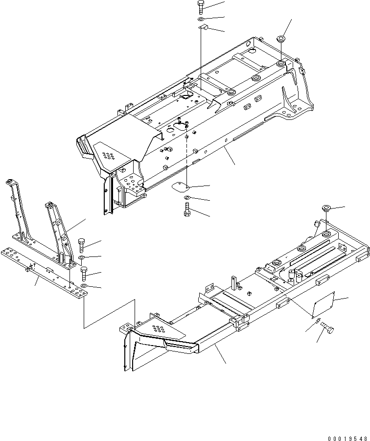 Крыло левое 17A-54-27610 KOMATSU