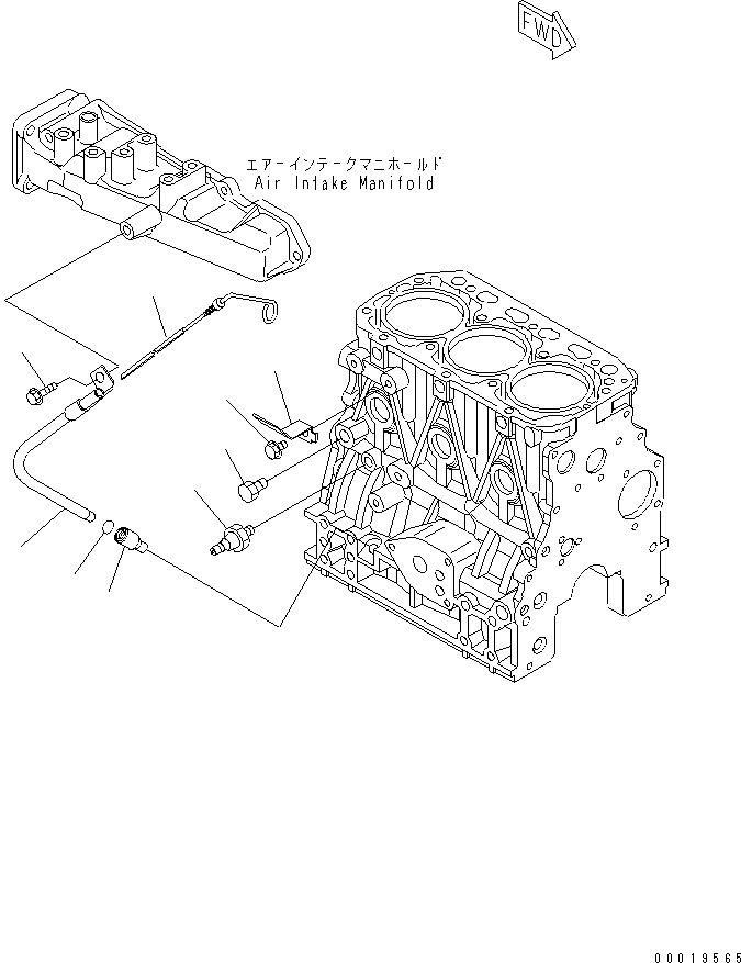 GAUGE,OIL YM119802-34820 KOMATSU