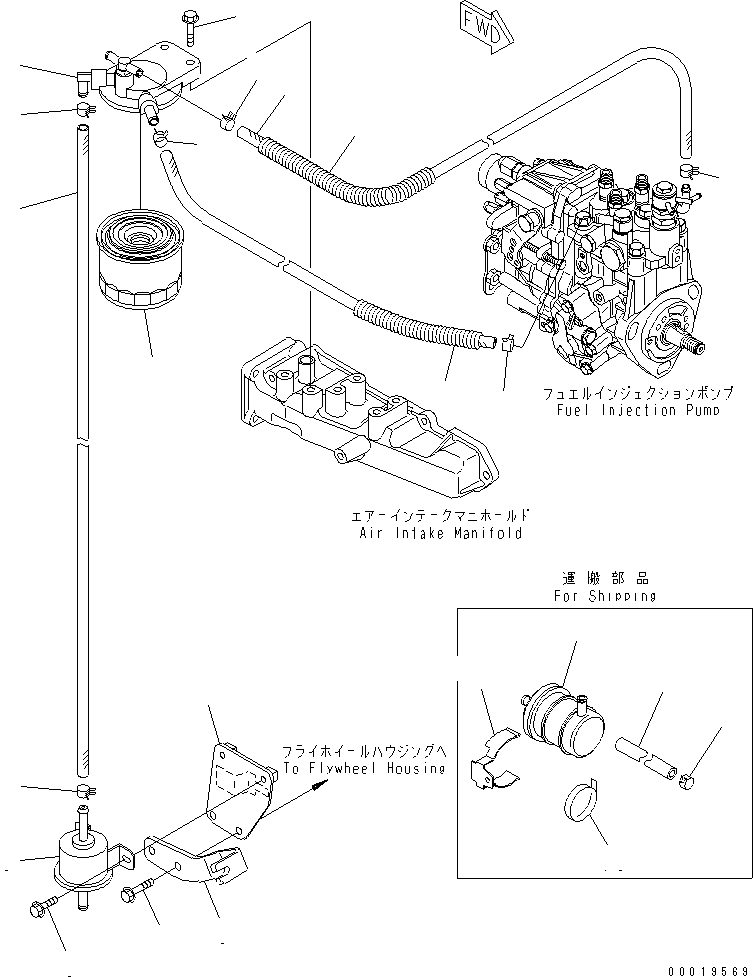 Шланг YM129136-59100 KOMATSU