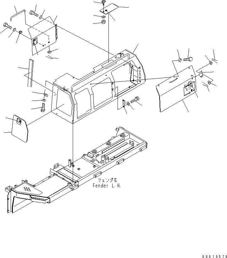 COVER A. 17A-54-27800 KOMATSU