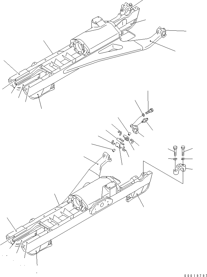 TRACK FRAME ASS'Y,L.H. 154-30-00860 KOMATSU