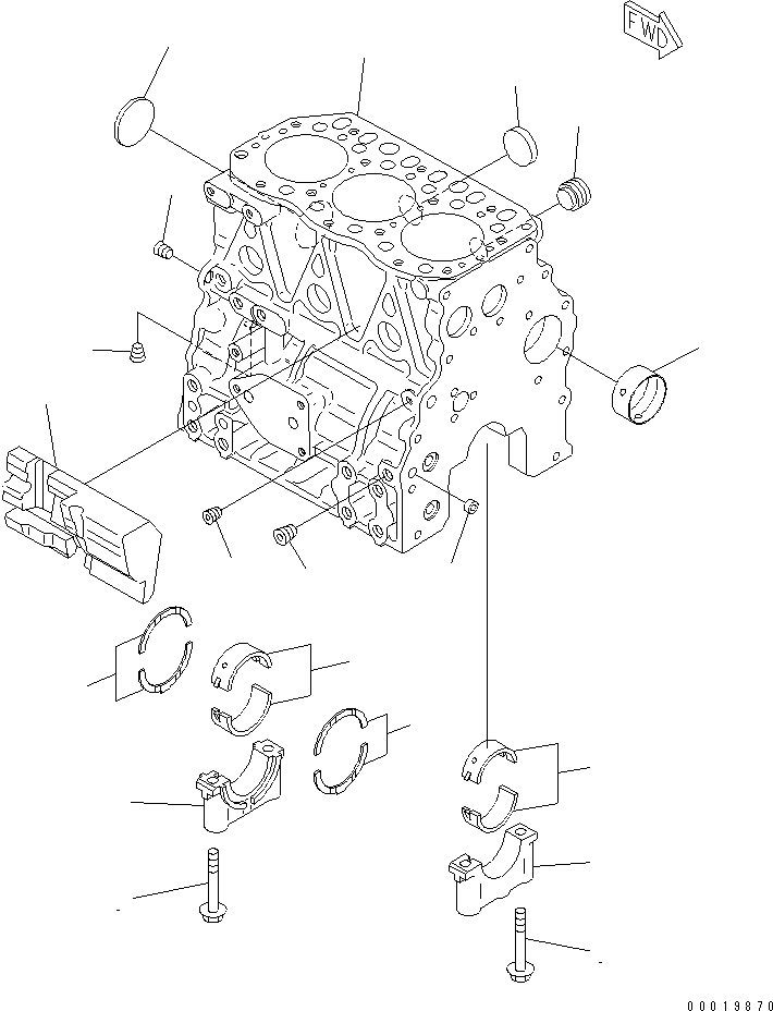 MAIN METAL ASS'Y,0.25MM (US) YM119810-02870 KOMATSU