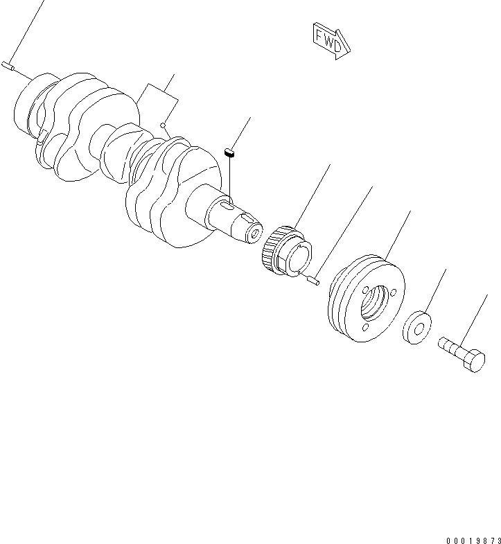 CRANKSHAFT ASS'Y YM119802-21001 KOMATSU
