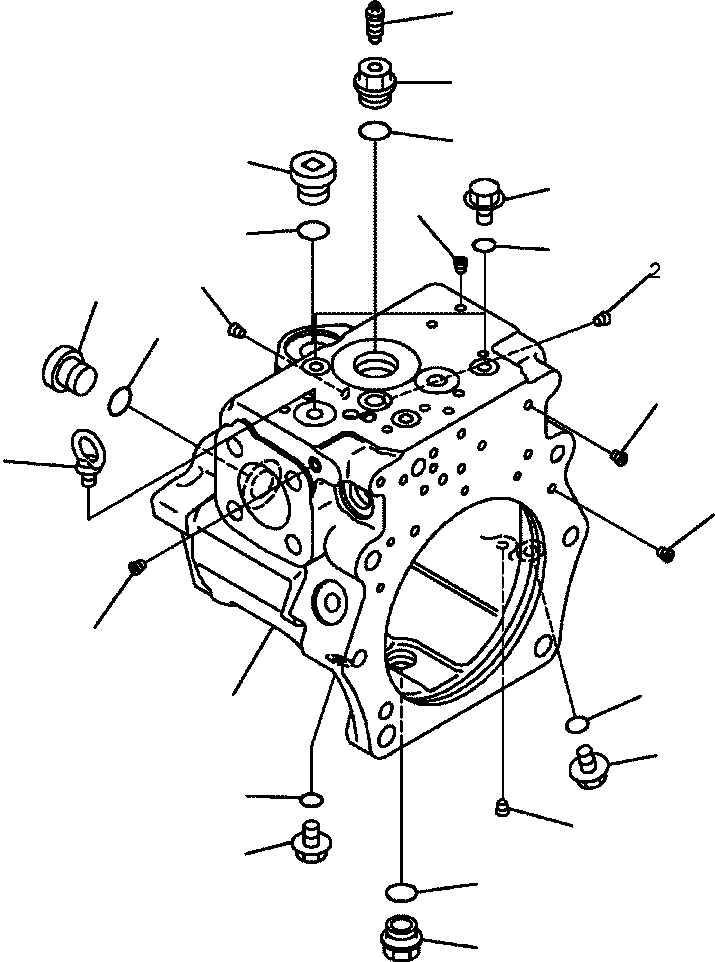 CASE ASSEMBLY, REAR 708-2G-04124 KOMATSU