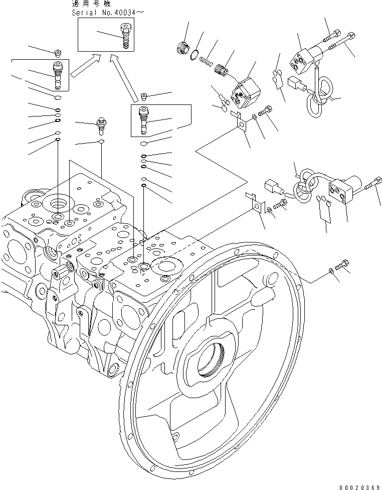 PLUG SUB ASS'Y 708-2G-03420 KOMATSU
