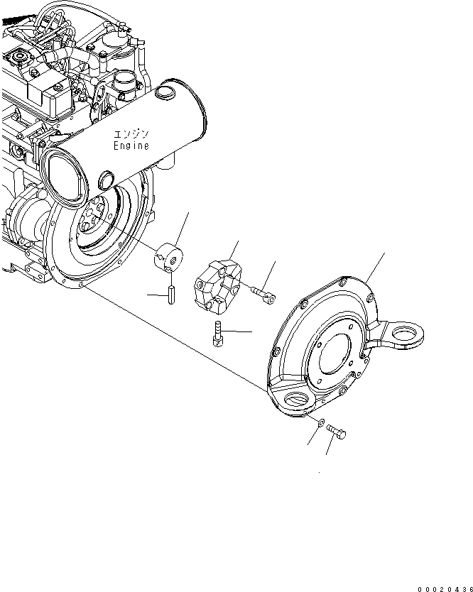 Крышка 22L-01-27311 KOMATSU