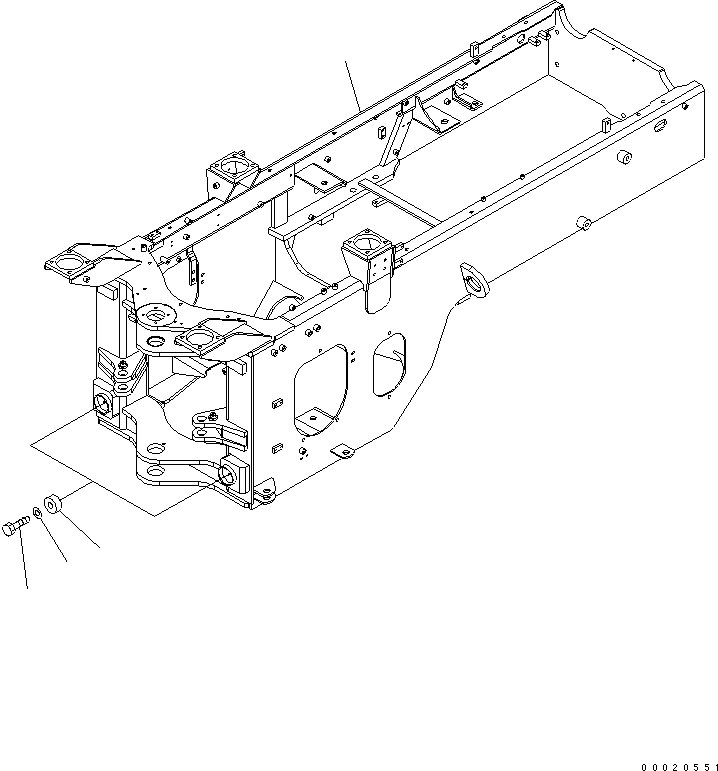 Задняя рама 418-968-3140 KOMATSU