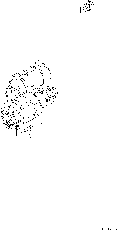 STARTING MOTOR ASS'Y,(3.0KW) (SEE FIG.A6210-C0G7) (600-863-3211) KOMATSU