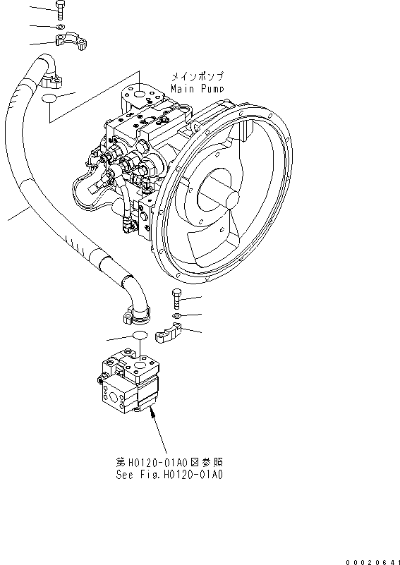 HOSE, 990MM 203-62-71320 KOMATSU