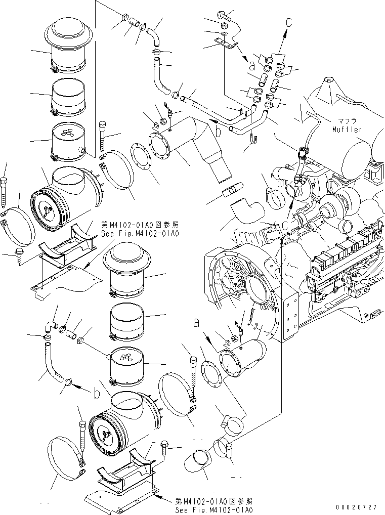CONNECTOR, LEFT AIR CLEANER 427-01-A1152 KOMATSU