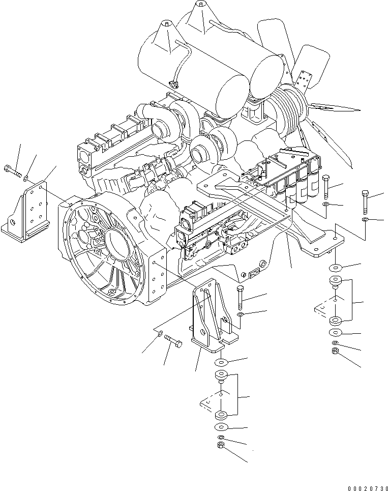 BRACKET, ENGINE MOUNTING - LEFT 427-01-A1270 KOMATSU