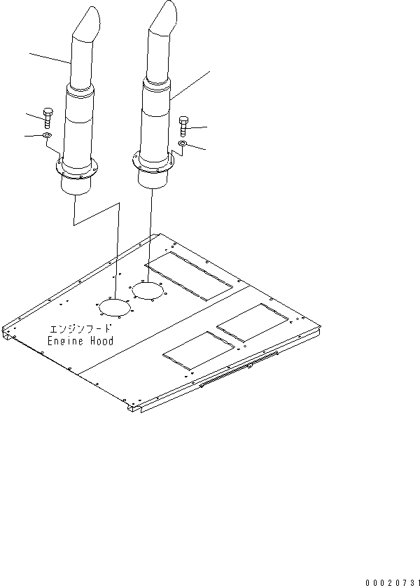 STACK,MUFFLER 427-02-21110 KOMATSU